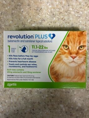 Revolution PLUS Topical Treatment for Cats  SINGLE DOSE
